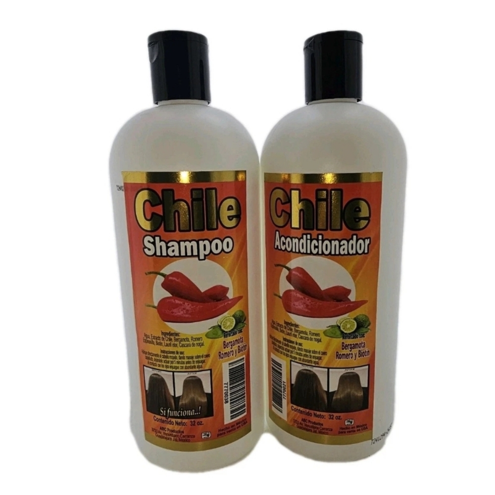 Shampoo and Conditioner Set -chile, bergamot, rosemary & biotin, for hair loss